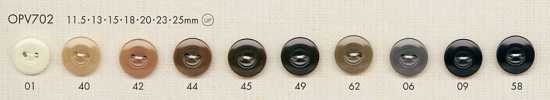 OPV702 Bottone in poliestere semplice ed elegante a due fori per camicie e bluse
