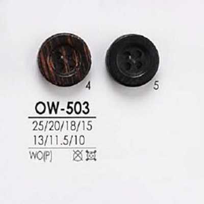OW503 Bottone in legno/compensato a 4 fori frontali