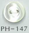 PH147 Bottone in madreperla a 2 fori incavato
