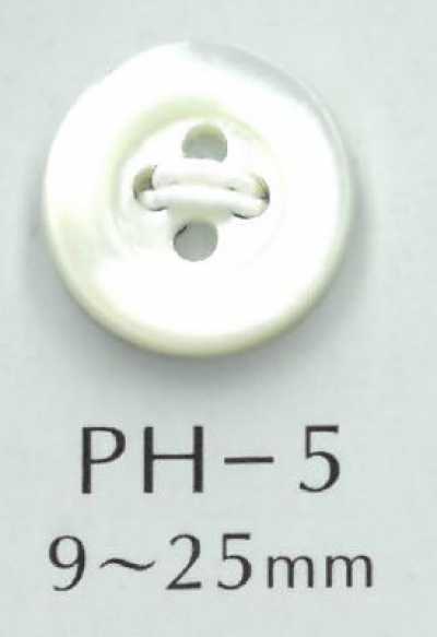 PH5 Bottone in madreperla con bordo a 4 fori