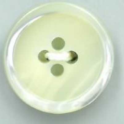 PH78 Bottone piatto a 4 fori con bordo in conchiglia naturale