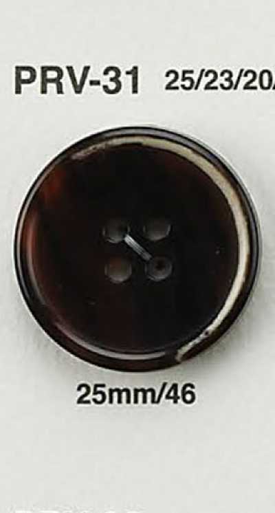 PRV31 Bottone piatto effetto corno di bufalo