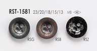 RST1581 Bottone in metallo a 4 fori per giacche e completi