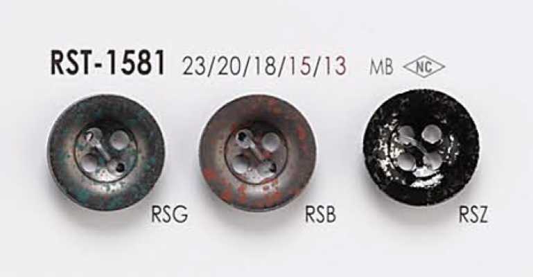 RST1581 Bottone in metallo a 4 fori per giacche e completi