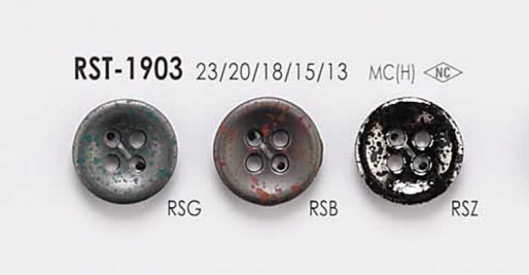 RST1903 Bottone in metallo a 4 fori per giacche e completi