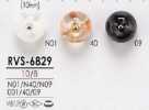 RVS6829 Bottone metallico a sfera stile Pincurl in ottone/poliestere