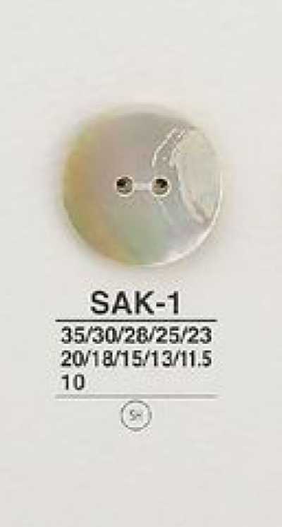 SAK1 Bottone in madreperla naturale a 2 fori