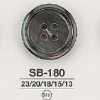 SB180 Bottone in conchiglia madreperla nera a 4 fori