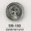 SB190 Bottone in conchiglia madreperla nera a 4 fori
