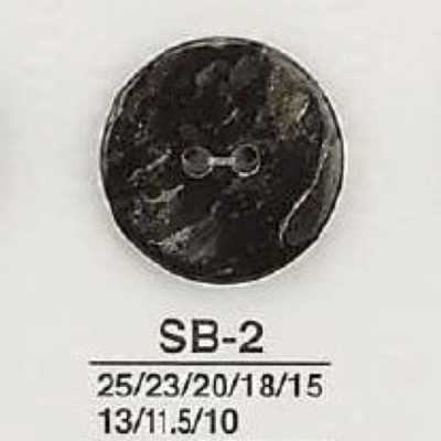 SB2 Bottone in conchiglia madreperla nera a 2 fori