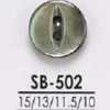 SB502 Bottone a due fori in conchiglia di madreperla nera