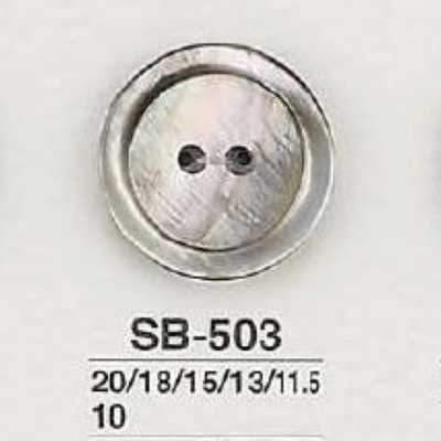 SB503 Bottone in conchiglia madreperla nera a 2 fori