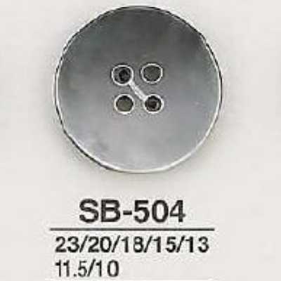 SB504 Bottone a 4 fori in conchiglia di madreperla nera
