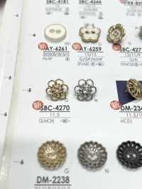 SBC4270 Bottone In Metallo Con Motivo Floreale[Pulsante] IRIS Sottofoto
