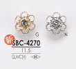 SBC4270 Bottone In Metallo Con Motivo Floreale