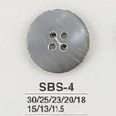 SBS4 Bottone a 4 fori in conchiglia madreperla nera