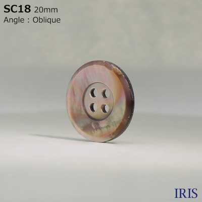 SC18 Materiale Naturale Realizzato Con Bottone A Conchiglia 4 Fori Lucido[Pulsante] IRIS Sottofoto