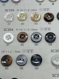 SC204 PULSANTI DAIYA Resistenti Agli Urti HYPER DURABLE &quot;&quot; Pulsante Serie Shell Like Poliestere  DAIYA BUTTON Sottofoto