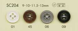 SC204 DAIYA BUTTONS Serie HYPER DURABLE resistente agli urti Bottone in poliestere effetto madreperla
