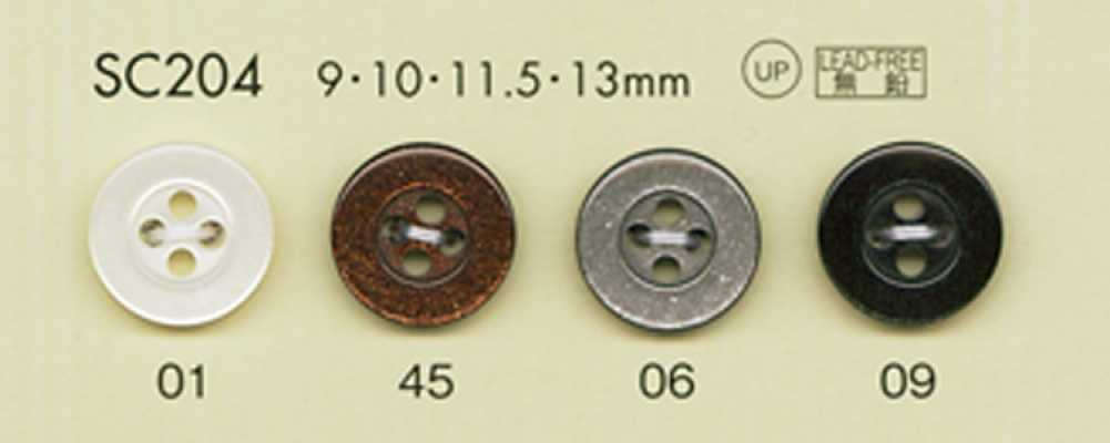 SC204 DAIYA BUTTONS Serie HYPER DURABLE resistente agli urti Bottone in poliestere effetto madreperla