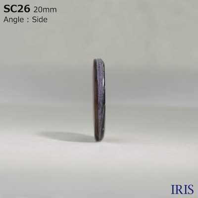 SC26 Conchiglia In Materiale Naturale Realizzata Con Bottone Lucido A 2 Fori[Pulsante] IRIS Sottofoto