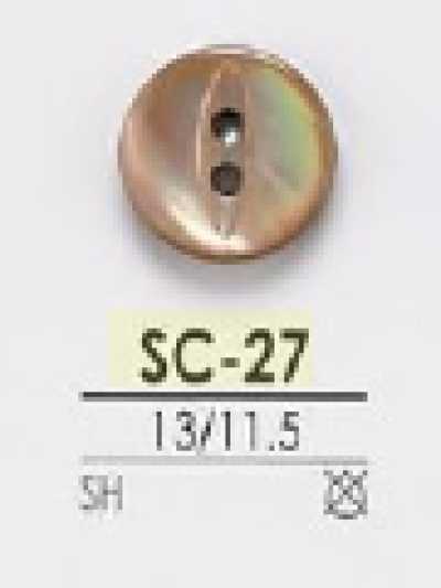 SC27 Bottone in conchiglia generica a 2 fori