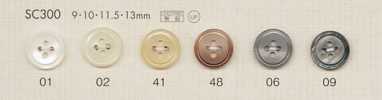 SC300 DAIYA BUTTONS Bottone in poliestere effetto conchiglia