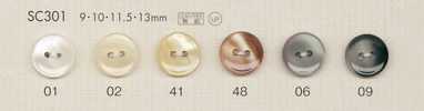 SC301 DAIYA BUTTONS Bottone in poliestere effetto conchiglia