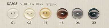 SC303 DAIYA BUTTONS Bottone in poliestere effetto madreperla