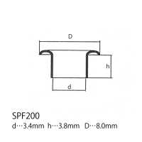 SPF200 Rondella Con Occhiello Piatto 8 Mm X 4,2 Mm[Chiusura A Pressione/rondella Ad Occhiello] Morito Sottofoto