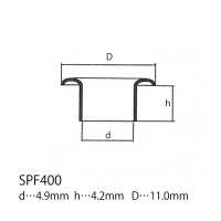 SPF400 Rondella Con Occhiello Piatto 11 Mm X 5,8 Mm[Chiusura A Pressione/rondella Ad Occhiello] Morito Sottofoto
