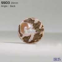 SSO3 Conchiglia In Materiale Naturale Realizzata Con Bottone Lucido A 2 Fori[Pulsante] IRIS Sottofoto