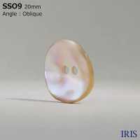 SSO9 Conchiglia In Materiale Naturale Realizzata Con Bottone Lucido A 2 Fori[Pulsante] IRIS Sottofoto