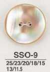 SSO9 Bottone lucido a 2 fori in materiale naturale di conchiglia