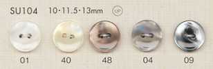 SU104 DAIYA BUTTONS Bottone in poliestere effetto conchiglia