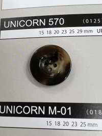 UNICORN570 [Stile Bufalo] Bottone A 4 Fori Con Bordo E Lucentezza[Pulsante] NITTO Button Sottofoto