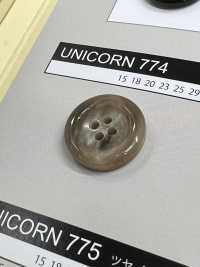 UNICORN774 [Stile Bufalo] Bottone A 4 Fori Con Bordo E Lucentezza[Pulsante] NITTO Button Sottofoto