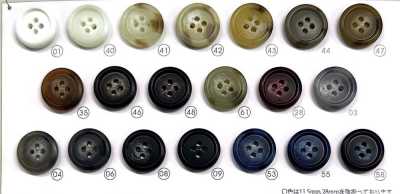 UNUT Bottone a 4 fori, stile noce, bordato, lucido