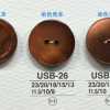 USB26 Bottone lucido frontale a due fori in conchiglia madreperla nera tinta naturalmente