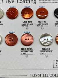 UST100K Foro Per Tavolo Di Colorazione Con Materiali Naturali Pulsante Opaco Con Conchiglia A Due Fori IRIS Sottofoto