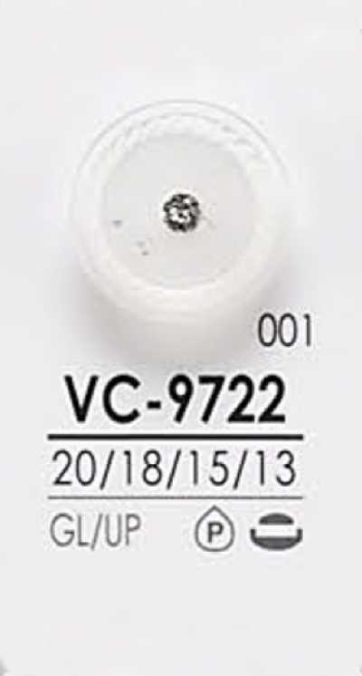 VC9722 Bottone con pietra di cristallo stile pin curl tintabile