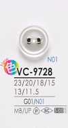 VC9728 Bottone a occhiello a due fori tintabile