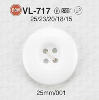 VL717 Bottone in resina poliestere a 4 fori