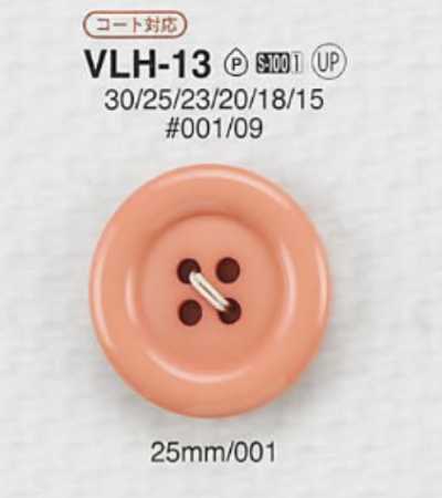VLH13 Bottone in resina poliestere a 4 fori con fori frontali