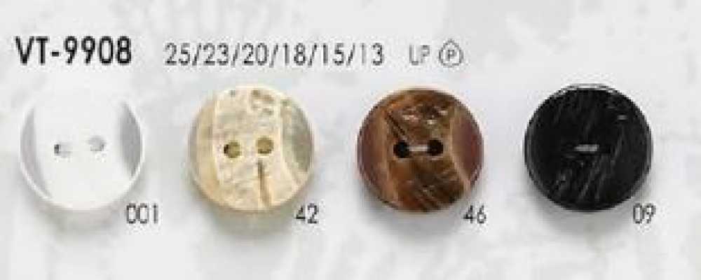 Bottone in poliestere bicolore a 2 fori