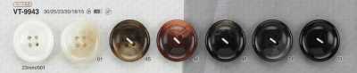 VT9943 Bottone da cucire a 4 fori in resina poliestere