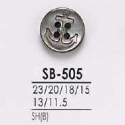 SB505 Bottone in conchiglia di madreperla nera a 4 fori