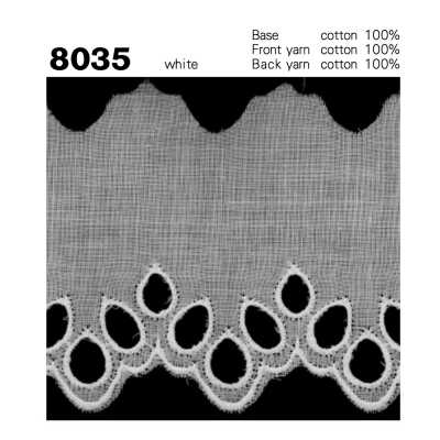 8035 Merletto di cotone, larghezza stretta