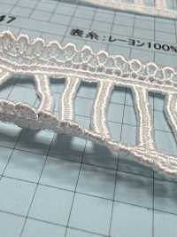 25047 Pizzo Chimico A Larghezza Ridotta Kyowa Lace Sottofoto