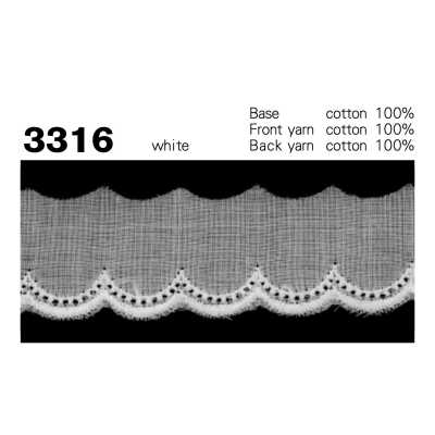 3316 Merletto stretto in cotone